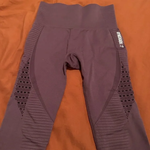 GYMSHARK Purple Energy Seamless High Waisted Leggings Women’s Small Laser Cut - Picture 2 of 5